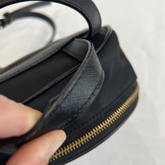 Kate‎ Spade Wilson Road Small Bradley Backpack Black Nylon Gold Leather Straps main image 11